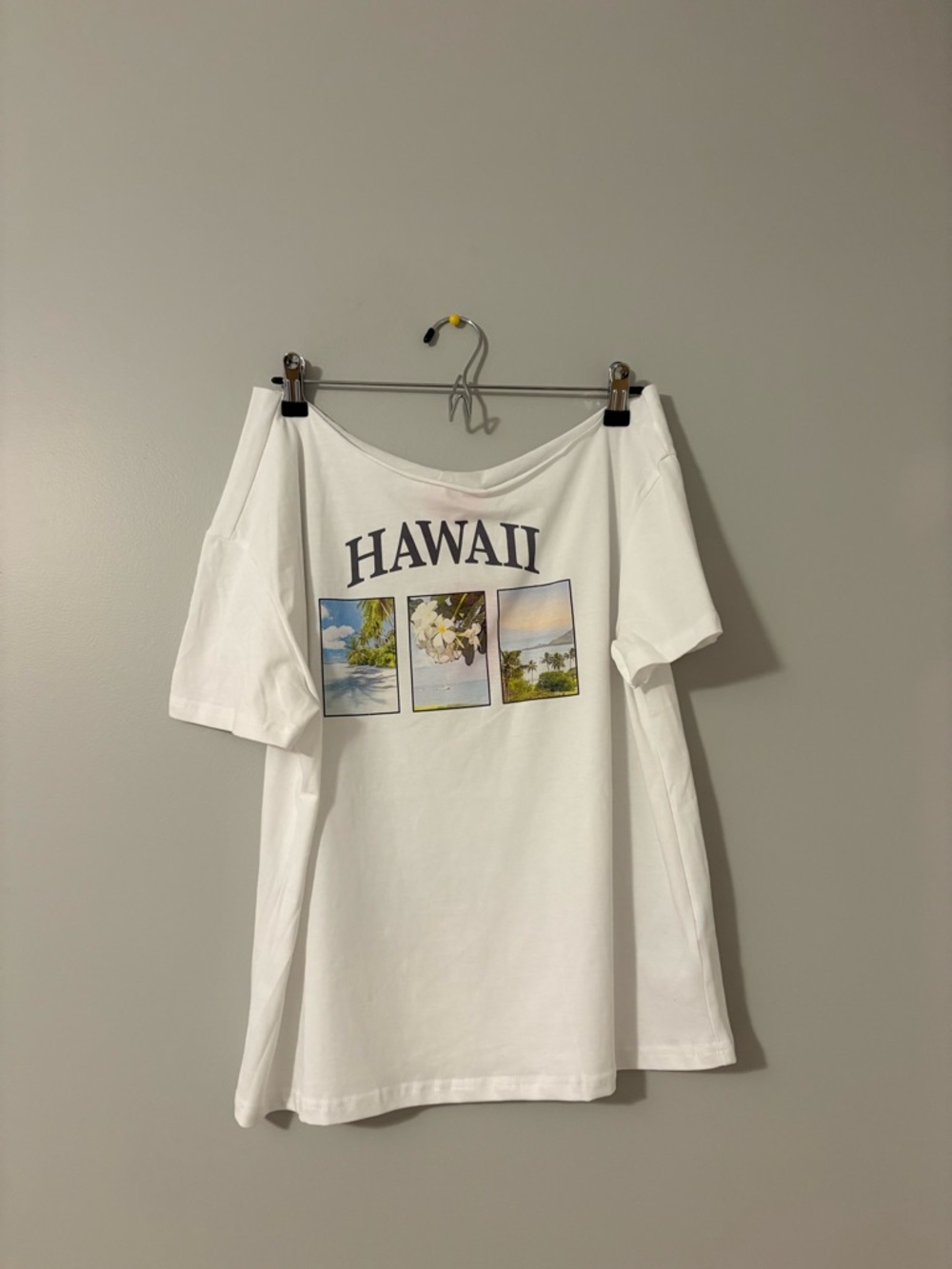 Edikted White Hawaii Graphic Short Sleeve Tee